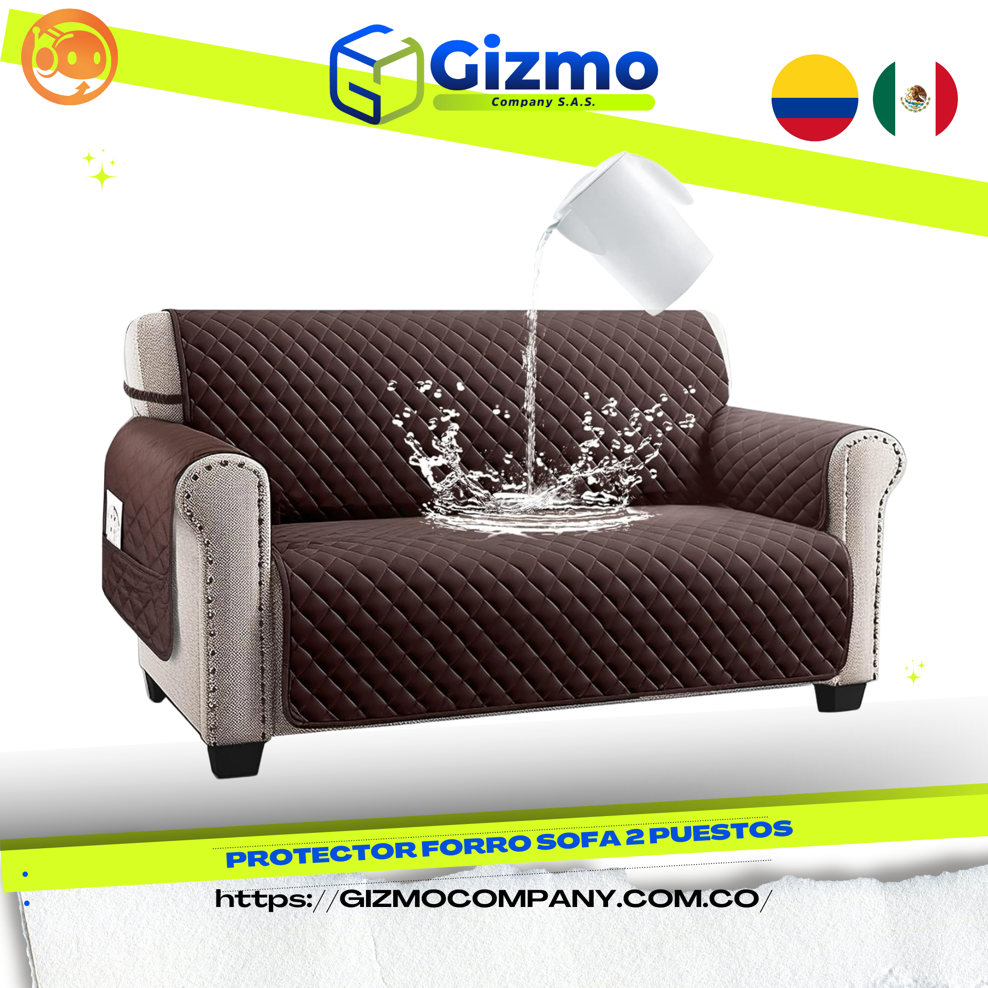 Protector Forro Sofa 2 Puestos